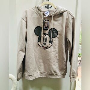 New With Tags Mickey Mouse Hoodie in Beige